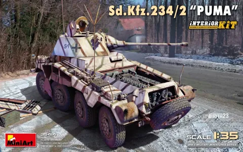 Stavebnice MiniArt 35414 Sd.Kfz.234/2 Puma Interior Kit v měřítku 1/35