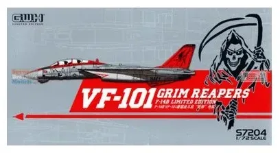 Krabice stavebnice Great Wall Hobby GWHS7204 F-14B Tomcat VF-101 Grim Reapers v měřítku 1/72