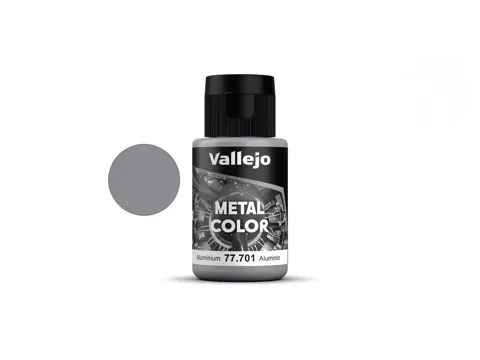 Lahvička metalické barvy Vallejo Metal Color 77701 hliník (Aluminium) 32 ml