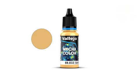 Lahvička akrylové barvy Vallejo Mecha Color 69033 pískově žlutá Sand Yellow 18 ml