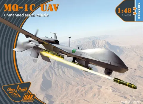 Krabice stavebnice Clear Prop CP4808 MQ-1C UAV Advanced kit v měřítku 1/48