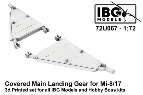 3D tištěné díly IBG Models 72U067 krytý hlavní podvozek pro Mi-8/17 v měřítku 1/72