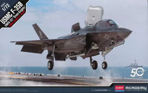 Krabice plastikové stavebnice Academy 12569 USMC F-35B VMFA-121 Green Knights v měřítku 1/72