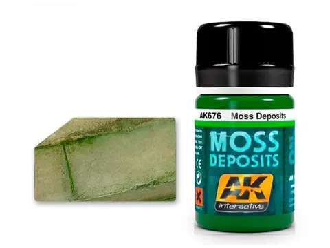 Lahvička AK Interactive Enamel Effects AK676 Moss Deposit 35 ml pro nánosy mechu