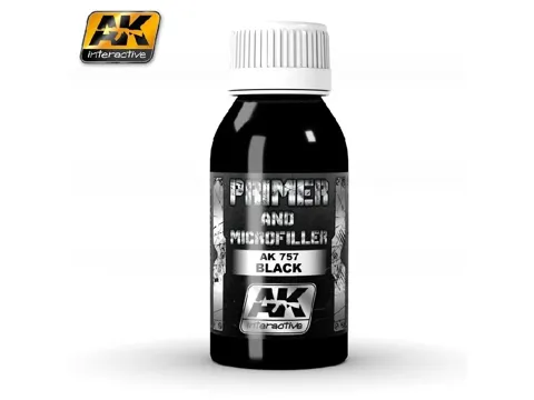 Lahvička AK Interactive AK757 Professional Primers černý primer a microfiller 100 ml