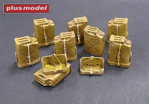 Sada Plus Model DP3038 US kanystry s držáky 1/35 — díly z 3D tisku a aršík fotoleptů