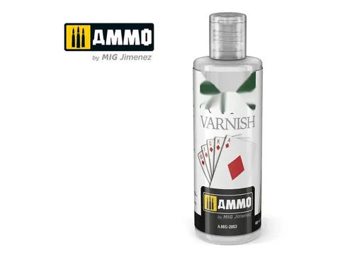 Lahvička akrylového laku AMMO Mig A.MIG-2053 Lucky Varnish Glossy 60 ml