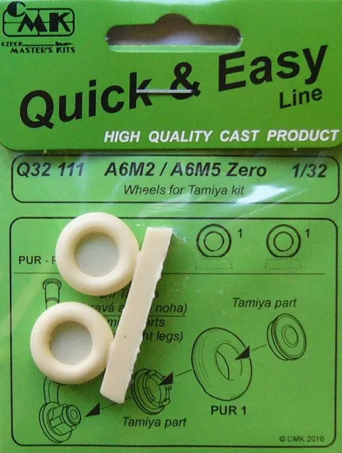 Resinová kola CMK Quick & Easy Q32111 pro model A6M2/A6M5 Zero v měřítku 1/32