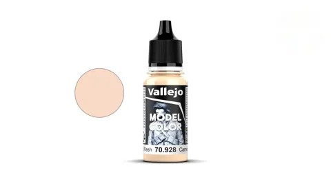 Lahvička akrylové barvy Vallejo Model Color 70928 světlá pleť Light Flesh 18 ml