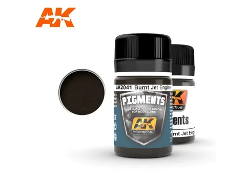 Dóza pigmentu AK Interactive AK2041 Burnt Jet Engine 35 ml pro weathering trysek letadel