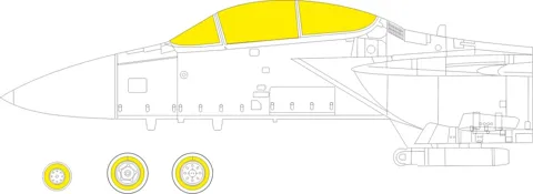 Maskovací šablony Eduard CX628 pro model F-15E v měřítku 1/72 (Revell)