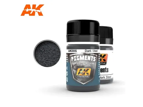 Dóza pigmentu AK Interactive Pigments AK086 tmavá ocel (Dark Steel) 35 ml