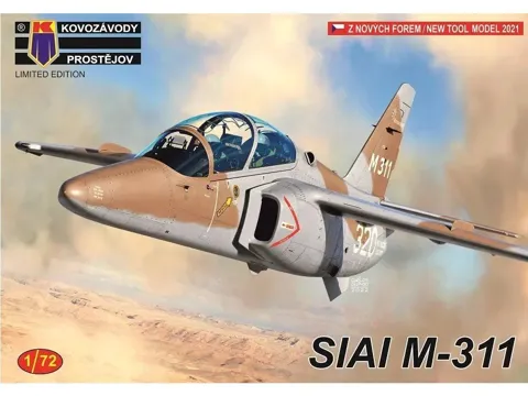 Krabice stavebnice Kovozávody Prostějov KPM0348 SIAI M-311 v měřítku 1/72