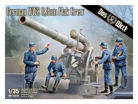 Plastikové figurky Das Werk DW35038 německá obsluha 8.8 cm Flak v měřítku 1/35