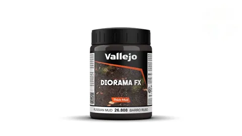 Kelímek texturové pasty Vallejo Diorama FX 26808 ruské husté bahno 200 ml