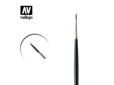 Detailní štětec Vallejo Brush RK25000 Kolinsky Tajmyr Extra Fine No.0 z kolinského vlasu
