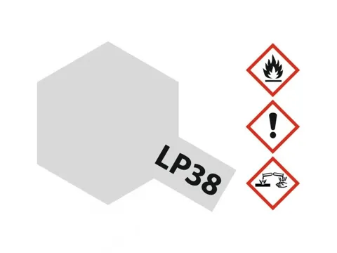 Skleněná lahvička lakové barvy Tamiya LP-38 82138 hliníková matná, 10 ml