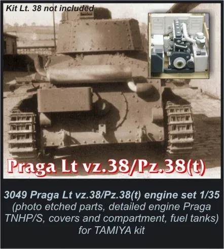 Resinová motorová sada CMK 3049 pro Praga LT vz. 38 / Pz.Kpfw. 38(t) v měřítku 1/35