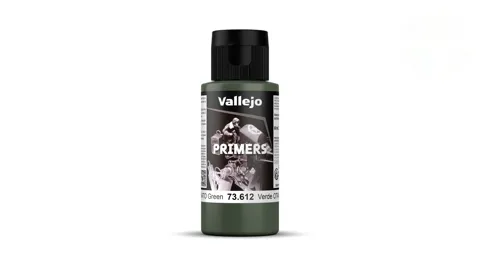 Lahvička základové barvy Vallejo Surface Primer 73612 NATO zelená 60 ml