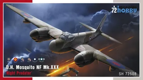 Krabice stavebnice Special Hobby SH72508 DH.98 Mosquito NF Mk.XXX v měřítku 1/72
