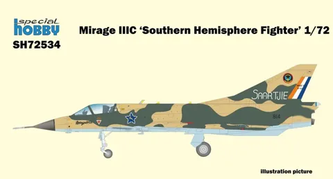 Krabice stavebnice Special Hobby SH72534 Mirage IIIC Southern Hemisphere Fighter v měřítku 1/72