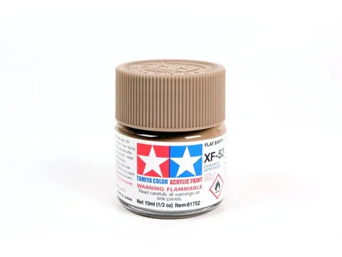 Lahvička matné akrylové barvy Tamiya Acrylic Mini XF-52 Flat Earth 10 ml