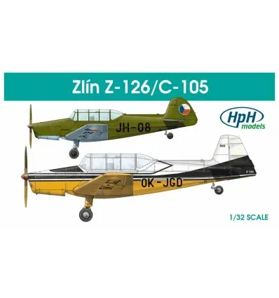 Stavebnice HPH Models 1/32 Zlín Z-126 Trenér, katalogové číslo HPH32010R