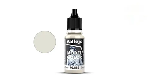 Lahvička akrylové barvy Vallejo Model Color 70883 stříbrná šedá matná 18 ml