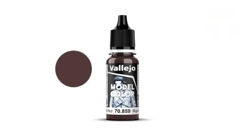 Lahvička akrylové barvy Vallejo Model Color 70859 černočervená matná 18 ml