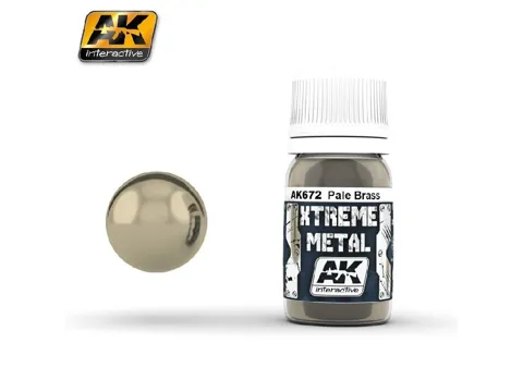 Lahvička metalické barvy AK Interactive Xtreme Metal AK672 světlá mosaz 35 ml