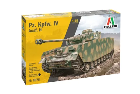 Krabice plastikové stavebnice Italeri 6578 Pz. Kpfw. IV Ausf. H v měřítku 1:35