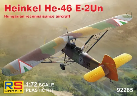 Krabice plastikové stavebnice RS Models 92285 Heinkel He-46eUn v měřítku 1/72