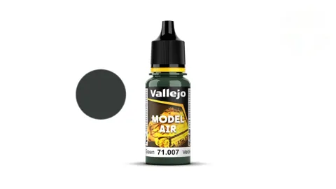 Lahvička akrylové barvy Vallejo Model Air 71007 olivová zelená 18 ml s kapátkem
