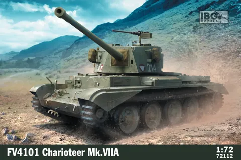 Krabice stavebnice IBG Models 72112 FV4101 Charioteer Mk.VIIA britský tank v měřítku 1/72