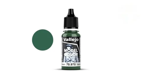 Lahvička akrylové barvy Vallejo Model Color 70970 tmavě zelená matná, 18 ml
