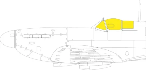 Maskovací sada Eduard EX914 TFace pro Spitfire Mk.V v měřítku 1/48