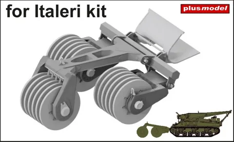Konverzní sada Plus Model 599 T1E1 odminovač pro Sherman 1/35 – resinové díly a fotolepty