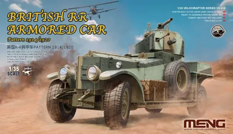 Krabice stavebnice Meng VS-010 britský obrněný automobil Rolls-Royce Pattern 1914/1920 v měřítku 1/35