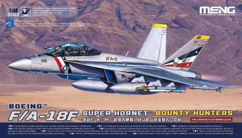 Krabice plastikové stavebnice Meng LS-016 Boeing F/A-18F Super Hornet Bounty Hunters v měřítku 1/48