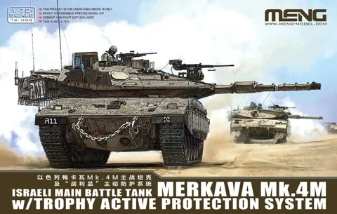 Krabice stavebnice Meng 72-006 Merkava Mk.4M s Trophy APS v měřítku 1/72