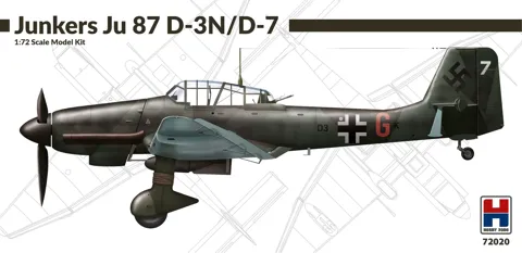 Krabice stavebnice Hobby 2000 H2K72020 Junkers Ju-87 D-3 N / D-7 v měřítku 1/72