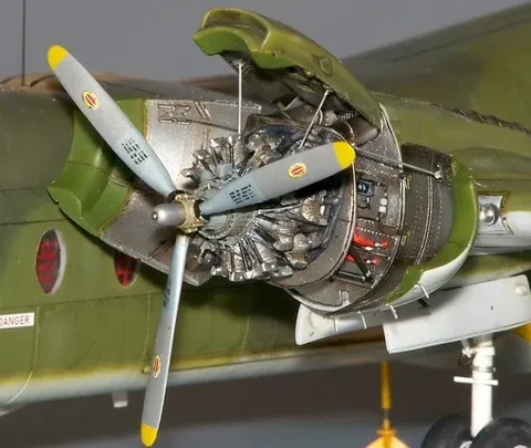 Resinové díly a fotolepty Plus Model AL7003 motorový set DHC-4 Caribou 1/72