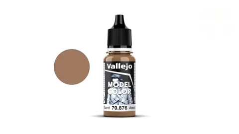 Lahvička akrylové barvy Vallejo Model Color 70876 hnědá písková matná, 18 ml