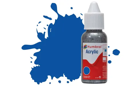 Lahvička akrylové barvy Humbrol Acrylic DB0014 No 14 francouzská modrá lesklá 14 ml