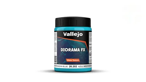 Kelímek akrylové vodní textury Vallejo Diorama FX 26202 středozemní modrá voda 200 ml