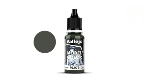 Lahvička akrylové barvy Vallejo Model Color 70979 kamuflážní tmavě zelená matná 18 ml