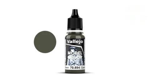 Lahvička akrylové barvy Vallejo Model Color 70894 kamuflážní olivová zelená matná, 18 ml