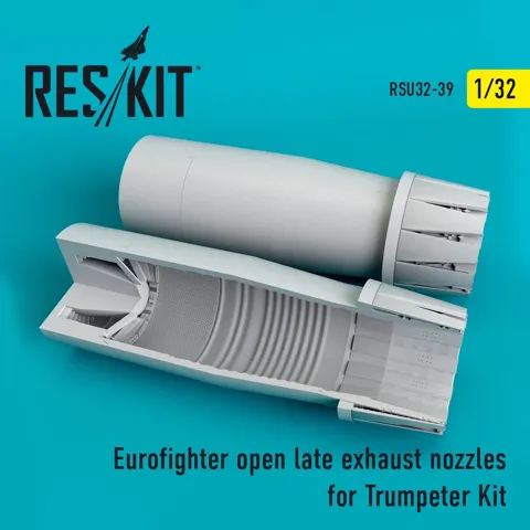Sada výfukových trysek Reskit RSU32-0039 Eurofighter otevřené pozdní typ 1/32 pro Trumpeter