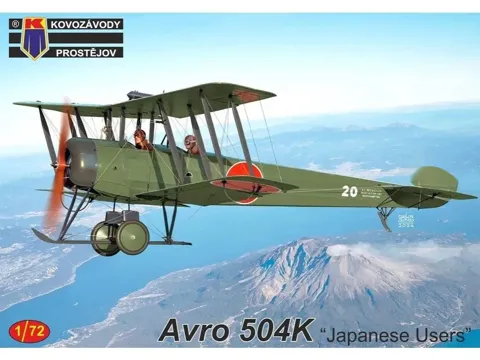 Krabice stavebnice Kovozávody Prostějov KPM0461 Avro 504K japonští uživatelé v měřítku 1/72