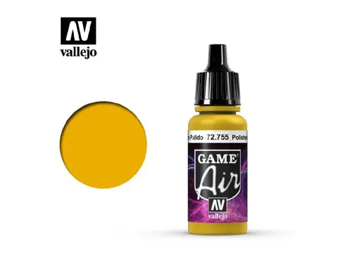 Lahvička akrylové barvy Vallejo Game Air 72755 leštěné zlato (Polished Gold) 17 ml
